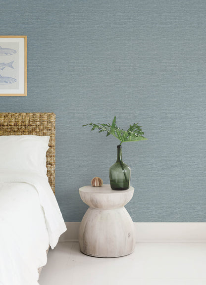 A-Street Prints Sea Salt Malin Wallpaper - Denim