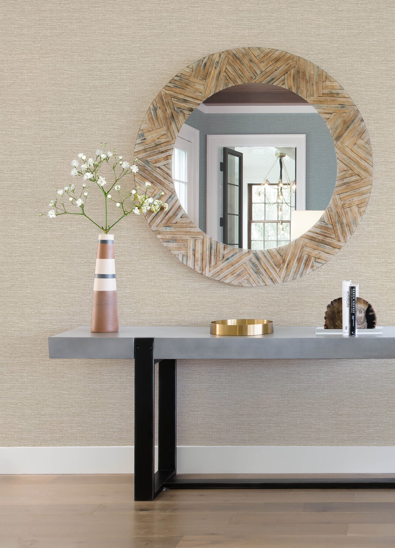 A-Street Prints Sea Salt Malin Wallpaper - Wheat