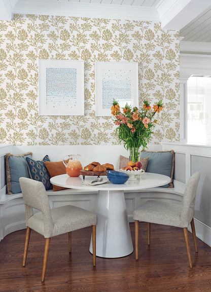 A-Street Prints Sea Salt Tortuga Wallpaper - Gold