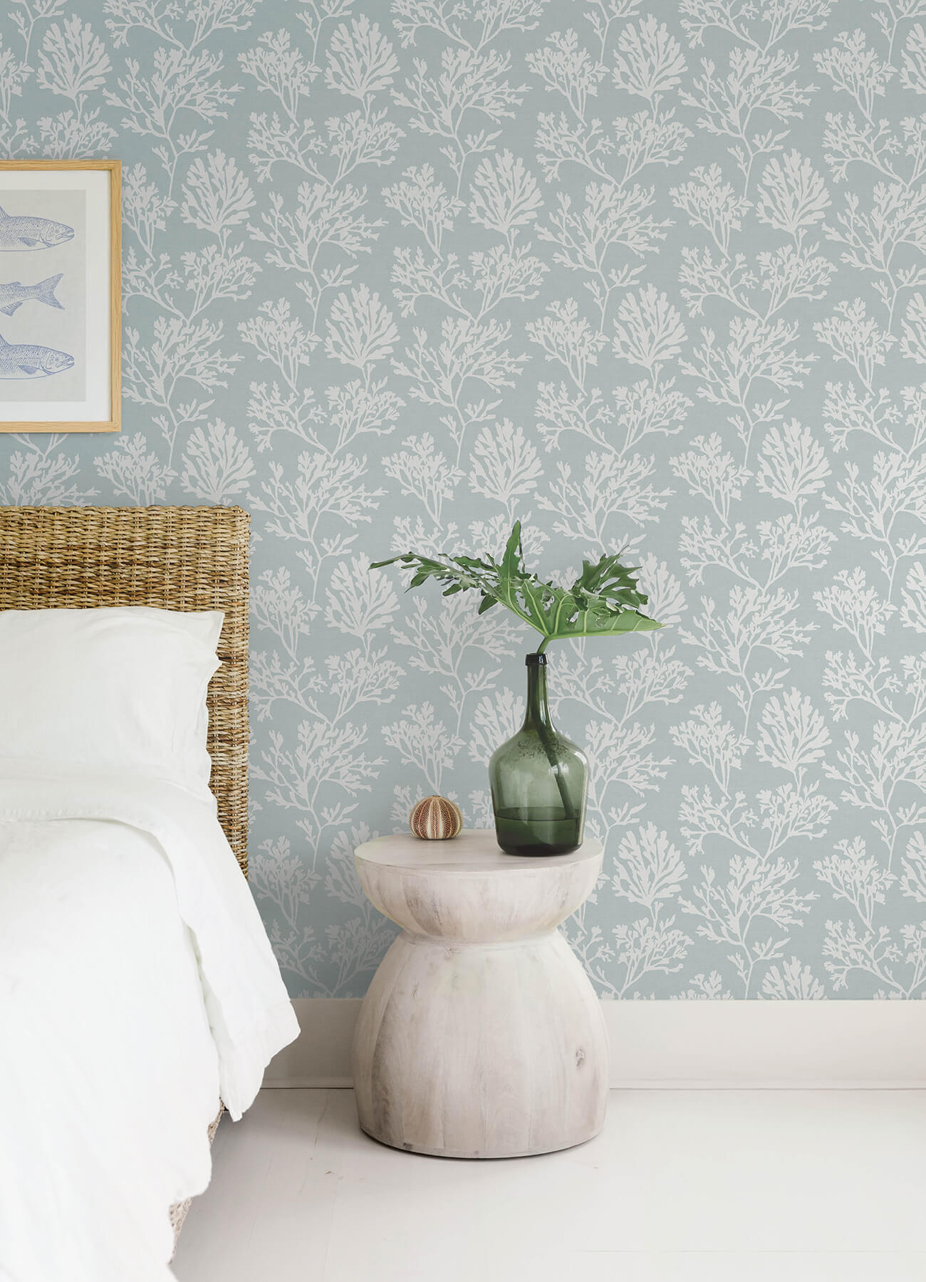 A-Street Prints Sea Salt Tortuga Wallpaper - Sky Blue
