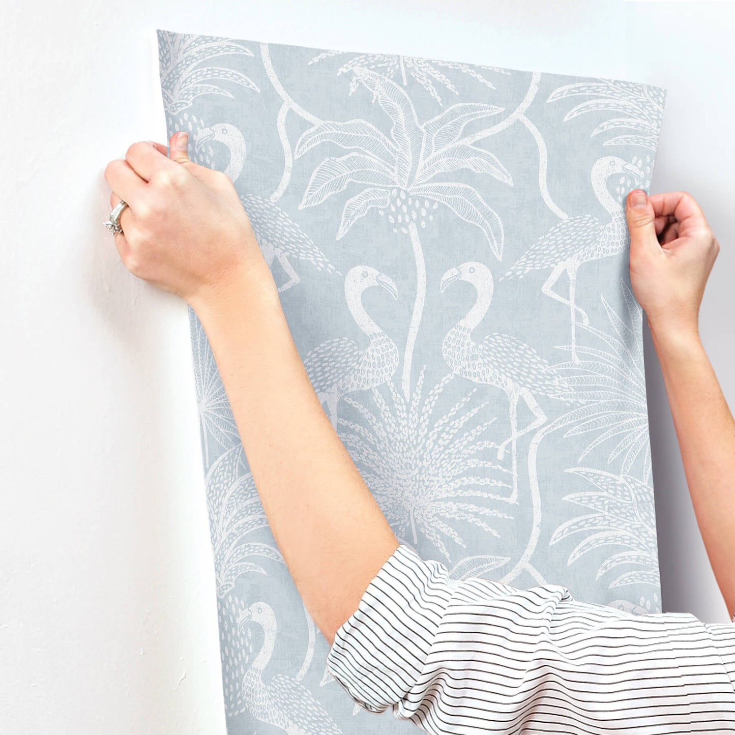 A-Street Prints Sea Salt Biscayne Wallpaper - Sky Blue