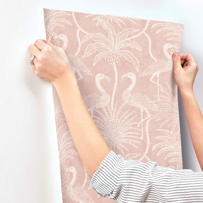 A-Street Prints Sea Salt Biscayne Wallpaper - Coral