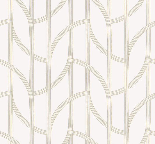 A-Street Prints Sea Salt Salvo Wallpaper - Gold