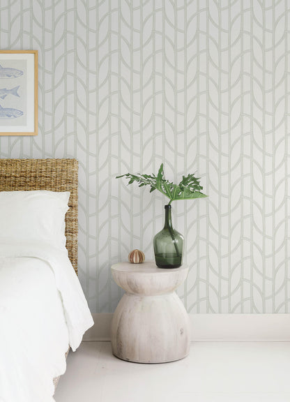 A-Street Prints Sea Salt Salvo Wallpaper - Light Green