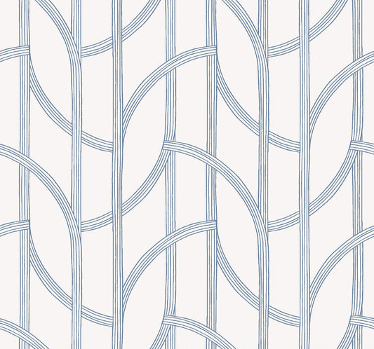 A-Street Prints Sea Salt Salvo Wallpaper - Navy