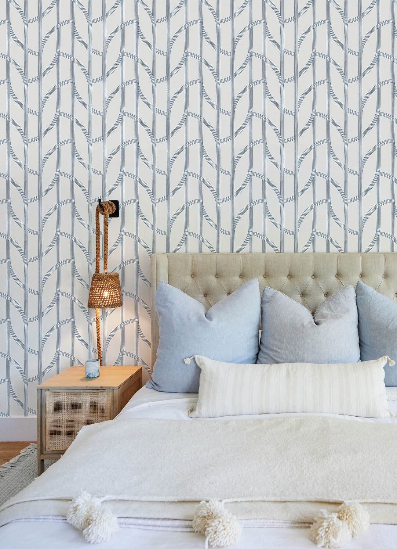 A-Street Prints Sea Salt Salvo Wallpaper - Navy