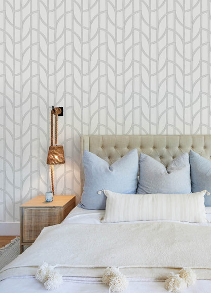 A-Street Prints Sea Salt Salvo Wallpaper - Silver