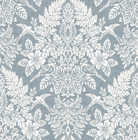 Chris Loves Julia Finch Wallpaper - Light Blue