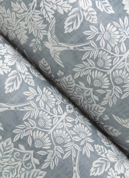 Chris Loves Julia Finch Wallpaper - Light Blue