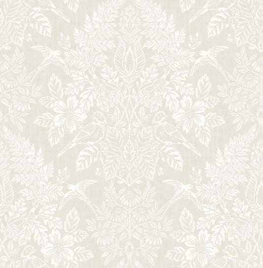 Chris Loves Julia Finch Wallpaper - Ivory