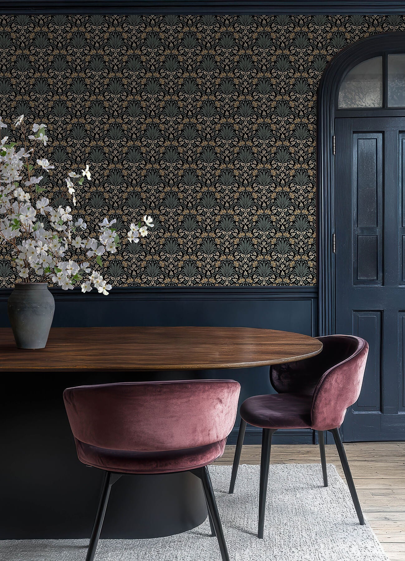 Chris Loves Julia Woodbury Wallpaper - Black