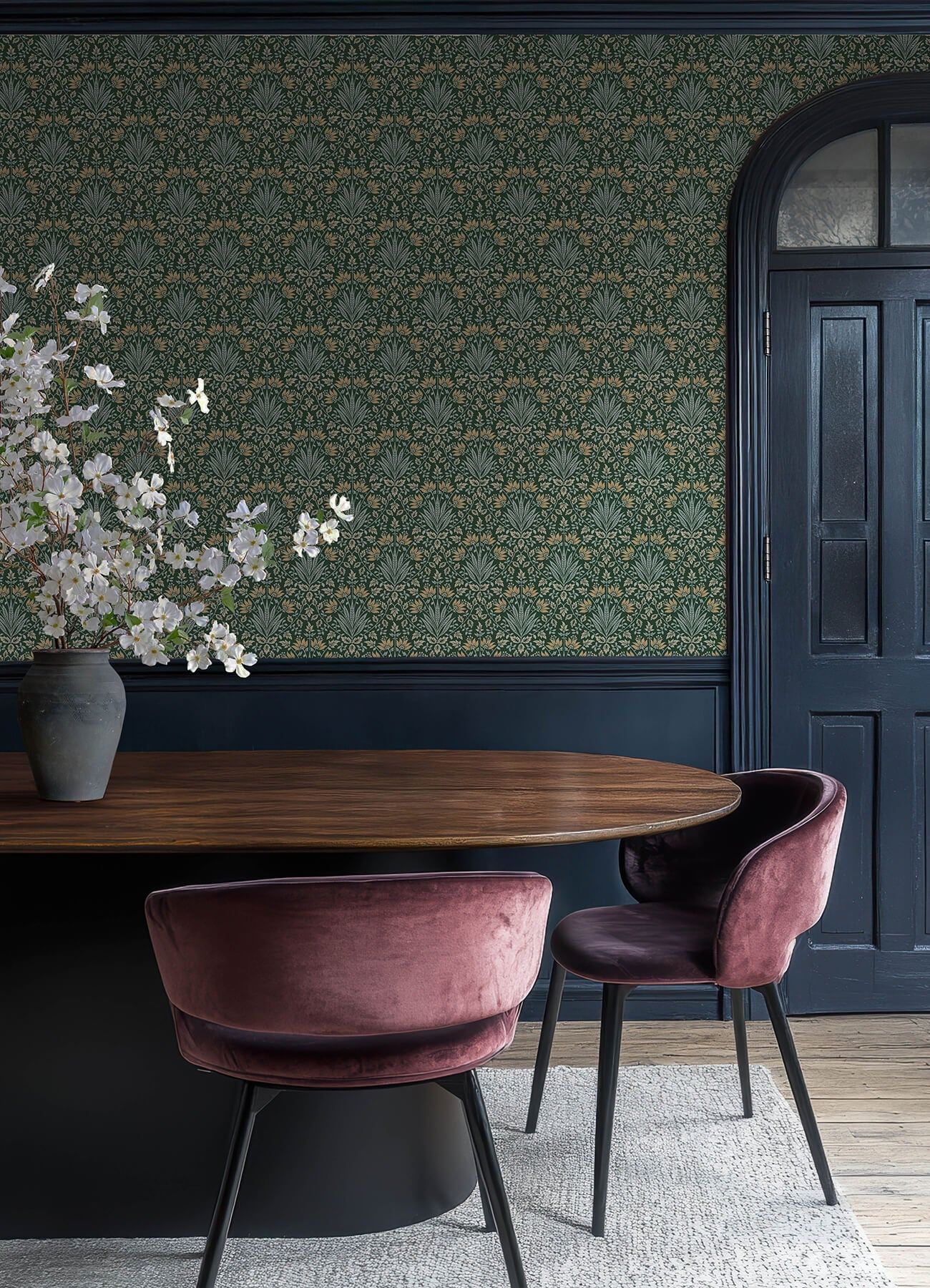 Chris Loves Julia Woodbury Wallpaper - Evergreen