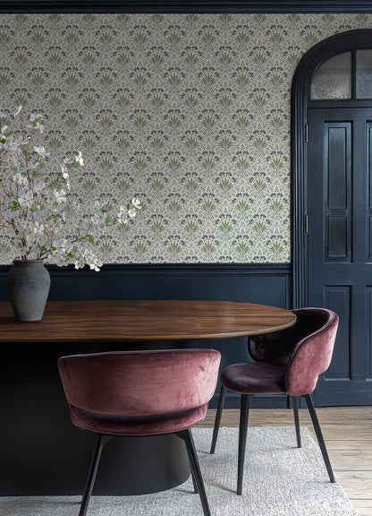 Chris Loves Julia Woodbury Wallpaper - Blue