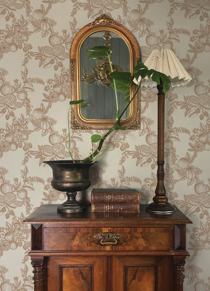 Chris Loves Julia Gerty Wallpaper - Copper & White
