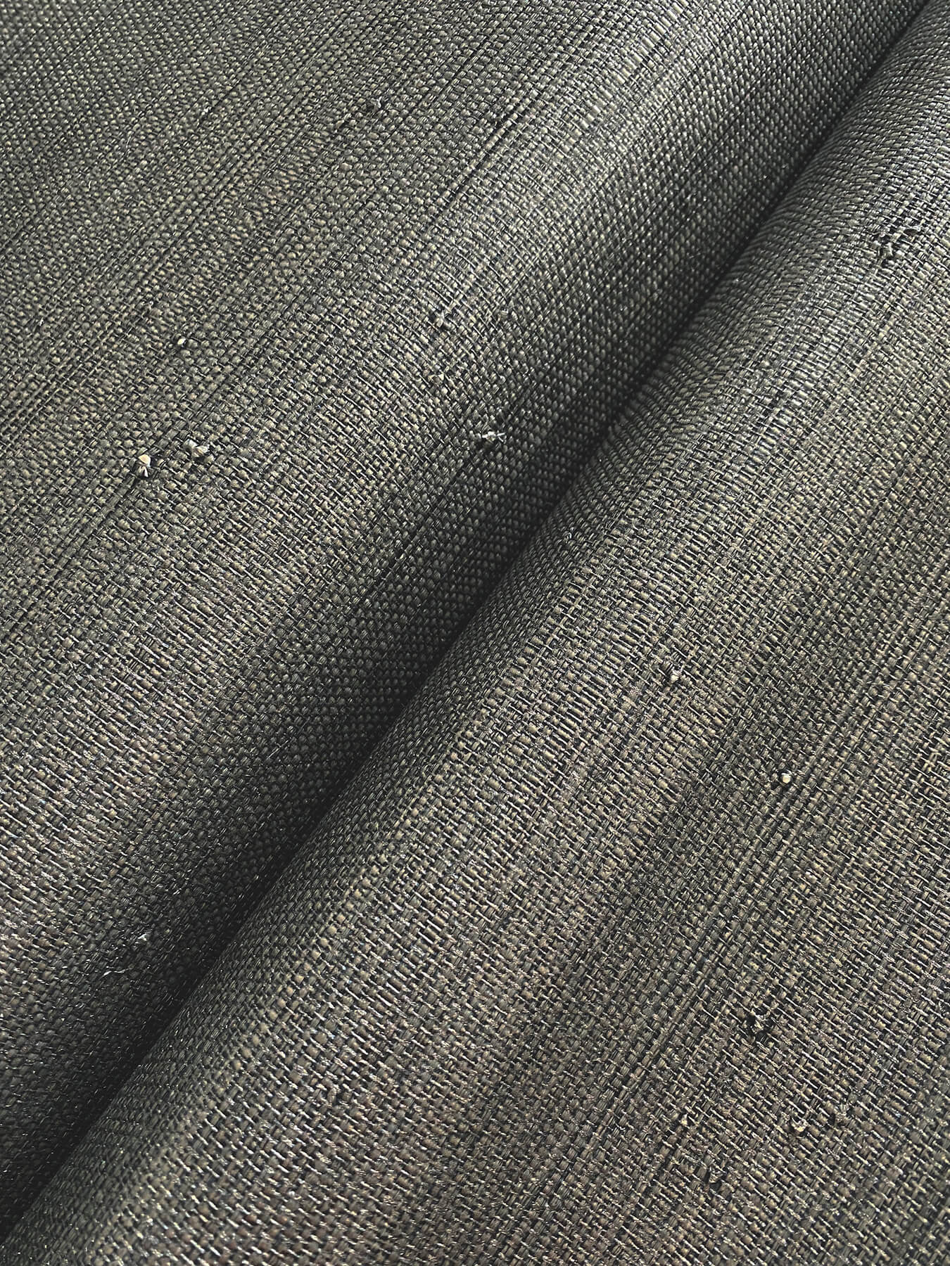 Chris Loves Julia Mycroft Grasscloth Wallpaper - Slate