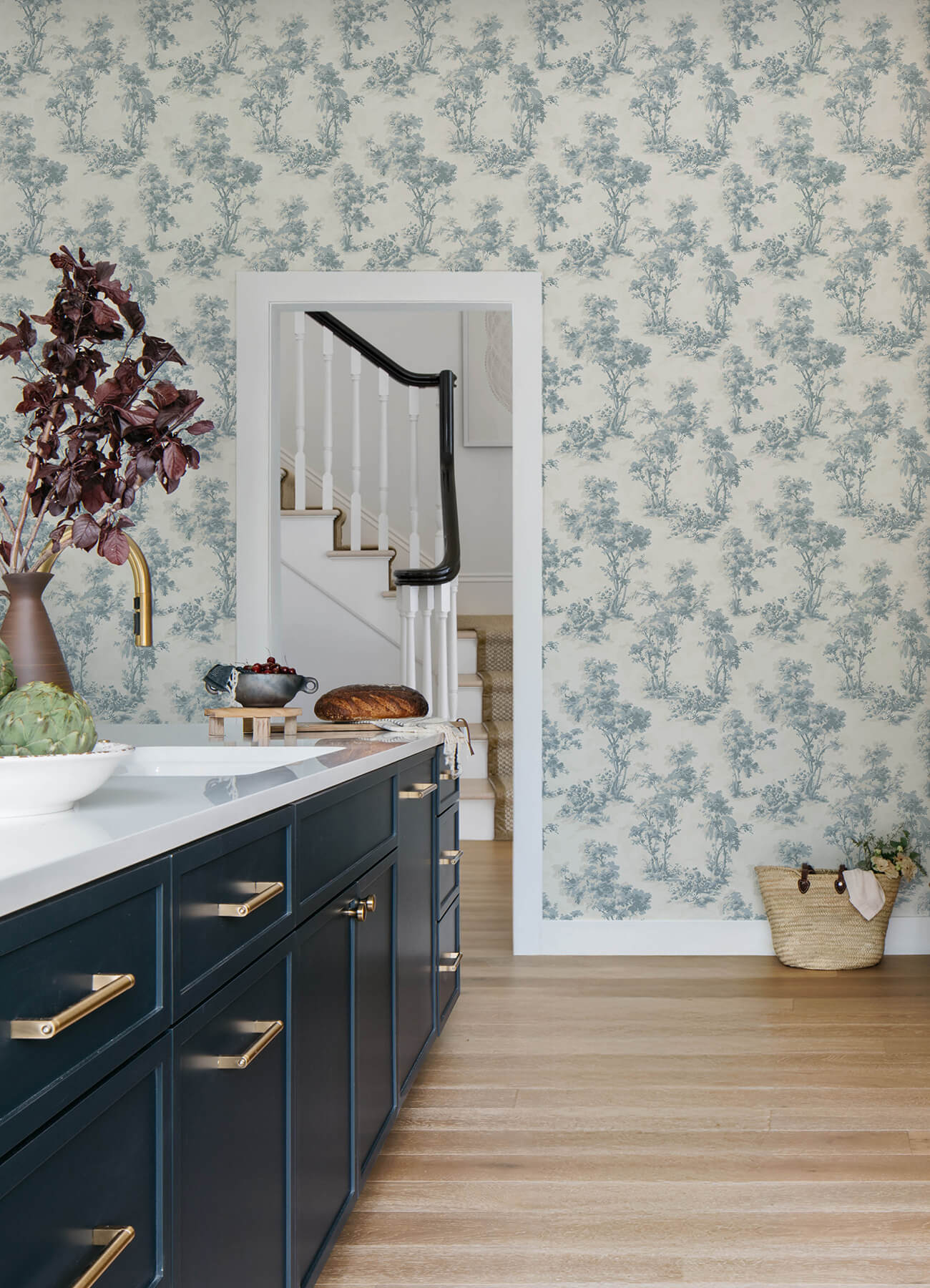Chris Loves Julia Sainsbury Wallpaper - Light Blue