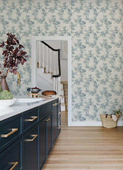 Chris Loves Julia Sainsbury Wallpaper - Light Blue
