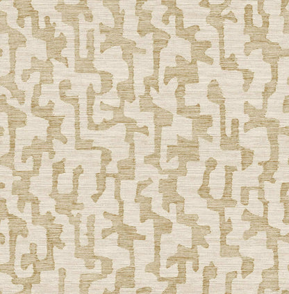 Drew & Jonathan Home Cipher Faux Grasscloth Wallpaper Sample - Chestnut
