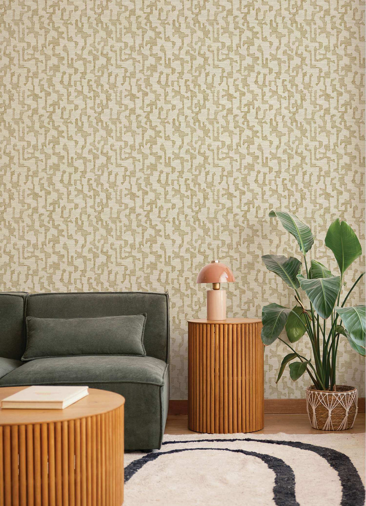 Drew & Jonathan Home Cipher Faux Grasscloth Wallpaper Sample - Chestnut