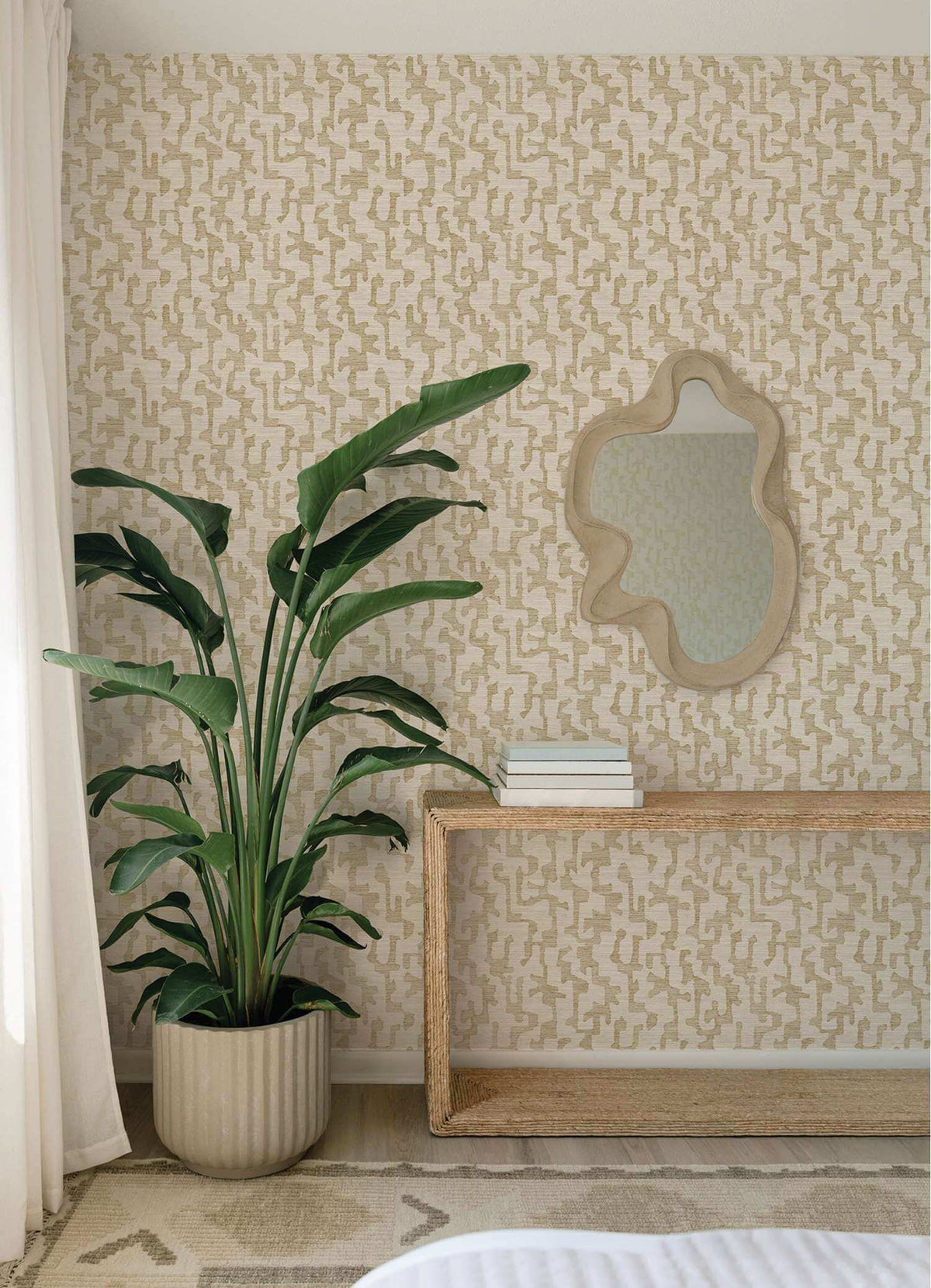 Drew & Jonathan Home Cipher Faux Grasscloth Wallpaper Sample - Chestnut