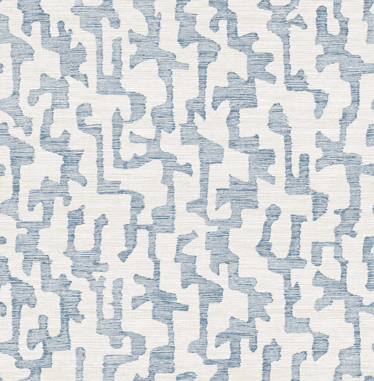 Drew & Jonathan Home Cipher Faux Grasscloth Wallpaper Sample - Blue