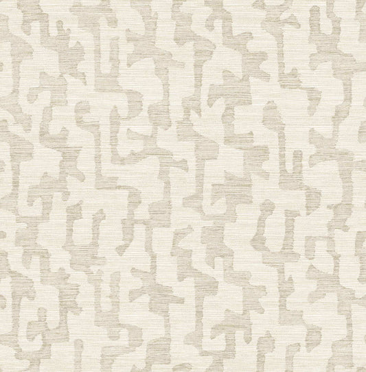 Drew & Jonathan Home Cipher Faux Grasscloth Wallpaper - Beige
