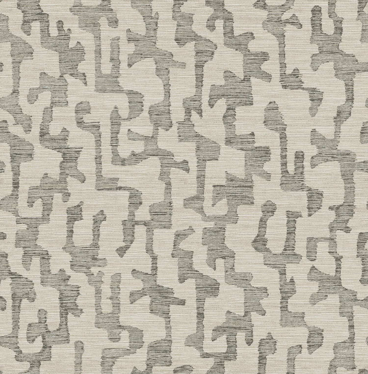 Drew & Jonathan Home Cipher Faux Grasscloth Wallpaper Sample - Black