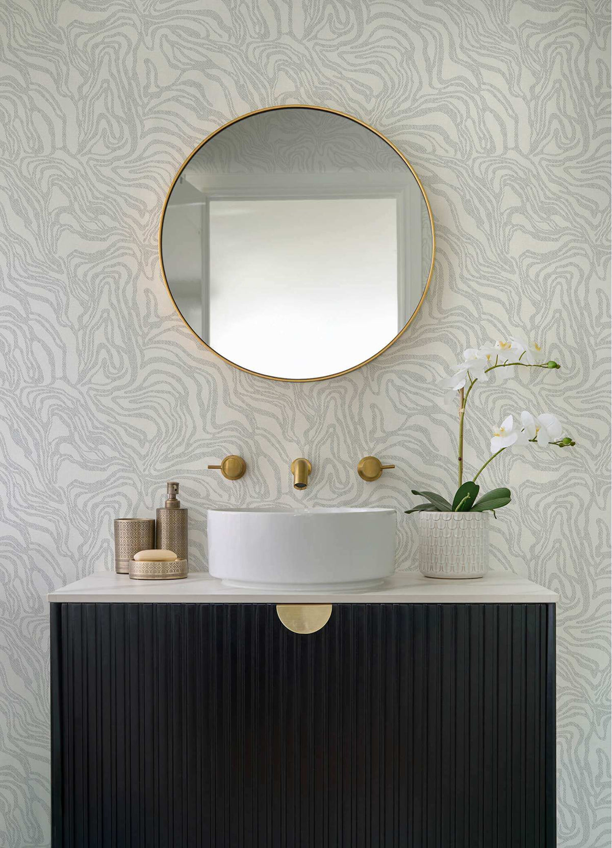 Drew & Jonathan Home Massar Wallpaper Sample - Silver