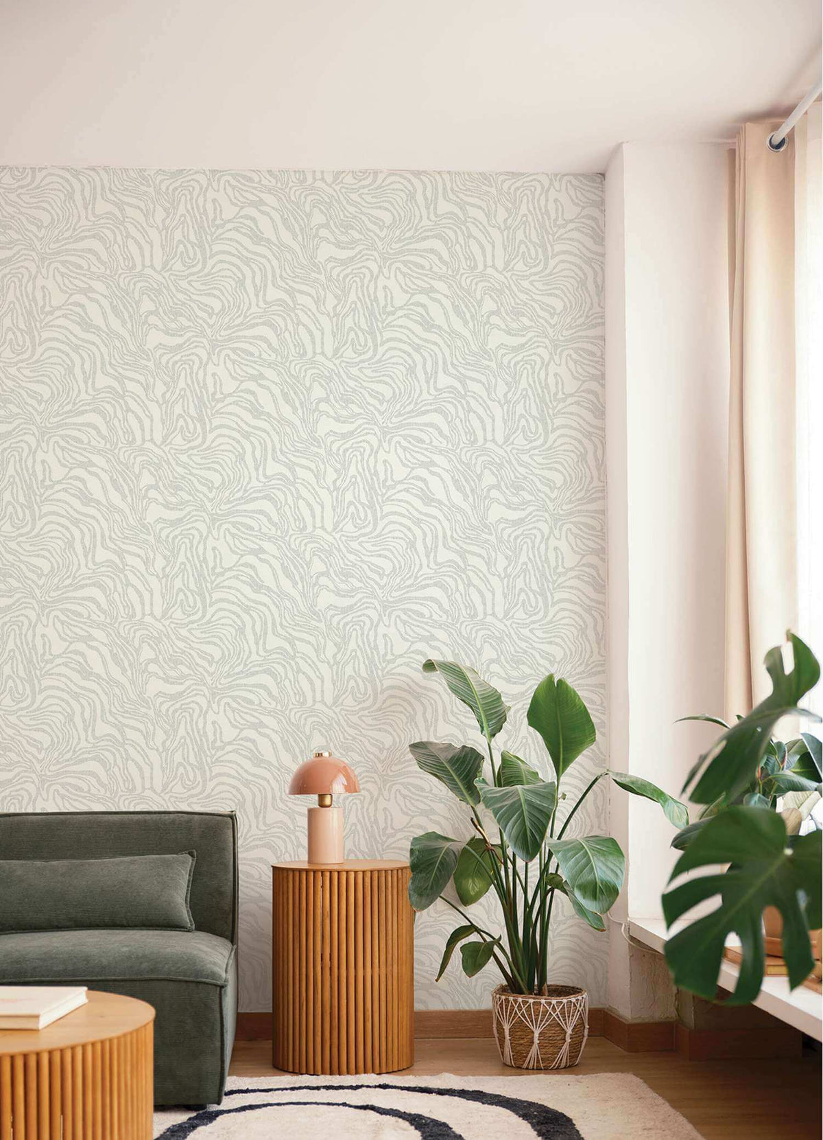 Drew & Jonathan Home Massar Wallpaper Sample - Silver