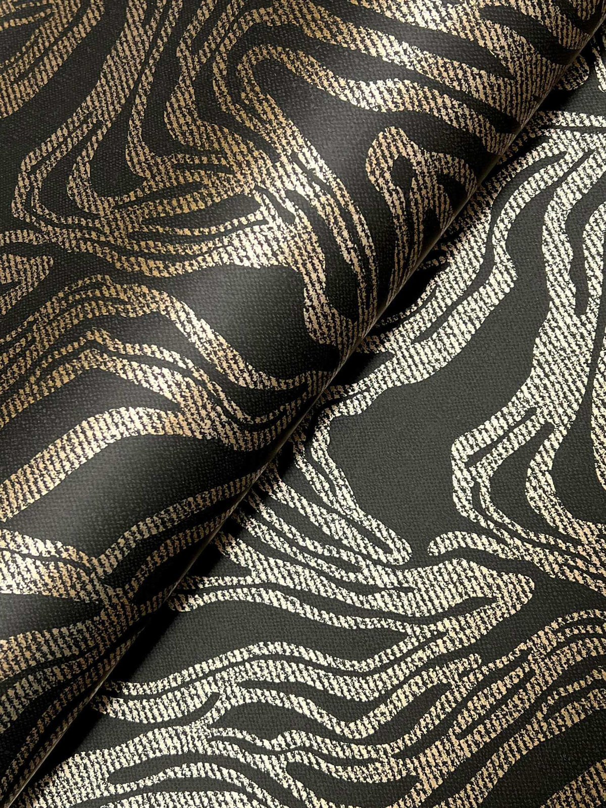 Drew & Jonathan Home Massar Marbled Wallpaper - Black