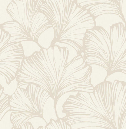 Drew & Jonathan Home Kyoto Leaf Wallpaper Sample - Pearl