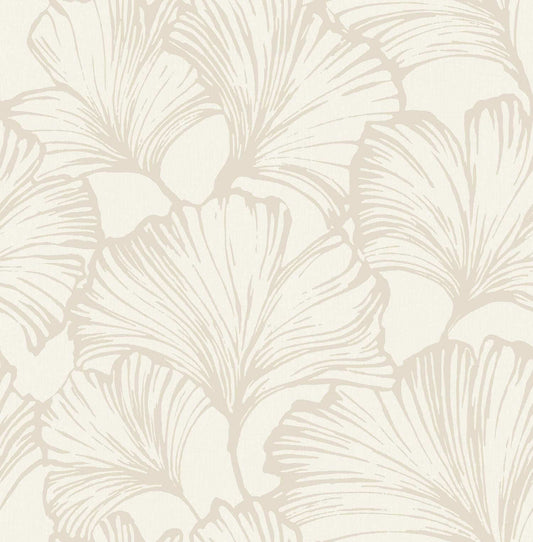 Drew & Jonathan Home Kyoto Leaf Wallpaper - Pearl