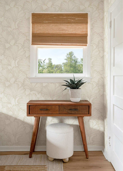 Drew & Jonathan Home Kyoto Leaf Wallpaper Sample - Pearl