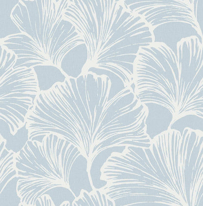 Drew & Jonathan Home Kyoto Leaf Wallpaper Sample - Sky