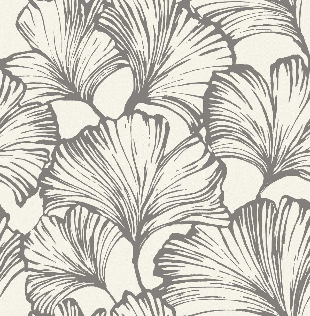 Drew & Jonathan Home Kyoto Leaf Wallpaper - Charcoal