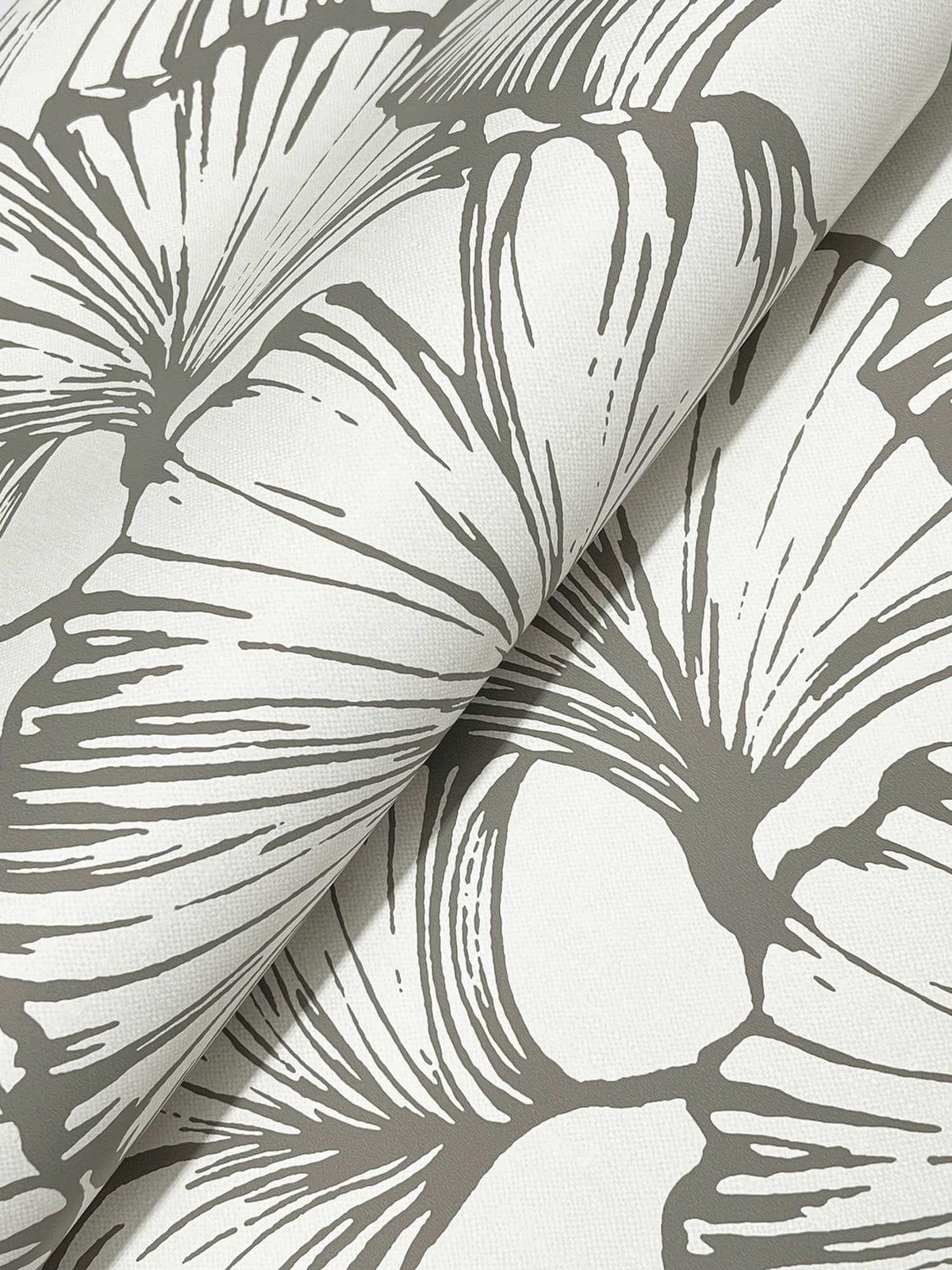 Drew & Jonathan Home Kyoto Leaf Wallpaper - Charcoal