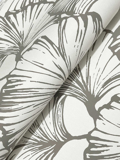Drew & Jonathan Home Kyoto Leaf Wallpaper - Charcoal