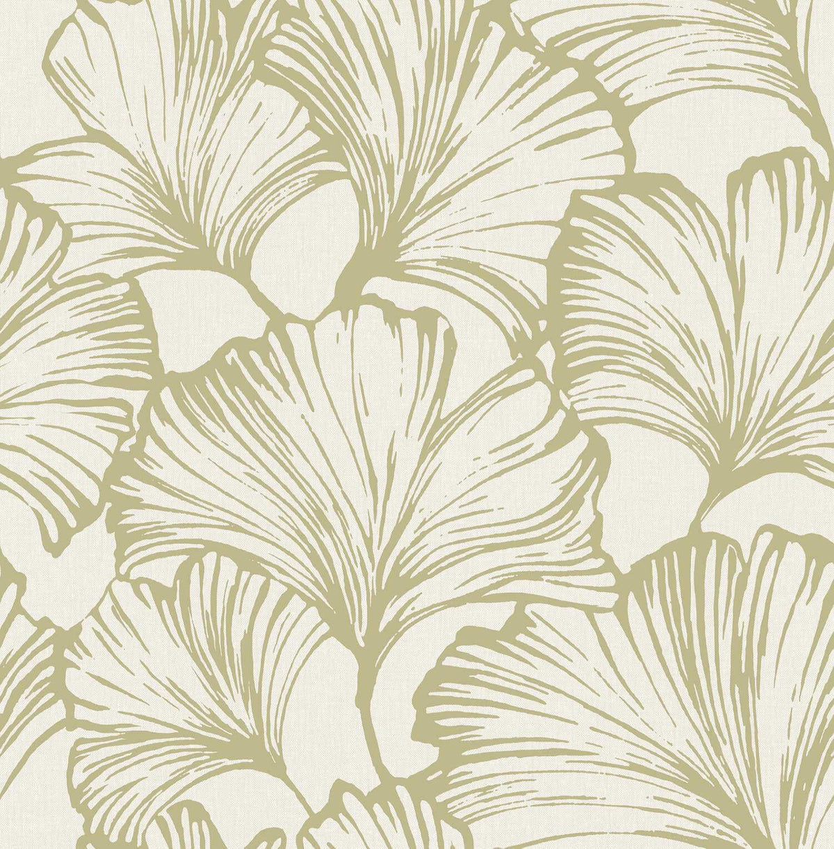 Drew & Jonathan Home Kyoto Leaf Wallpaper Sample - Moss