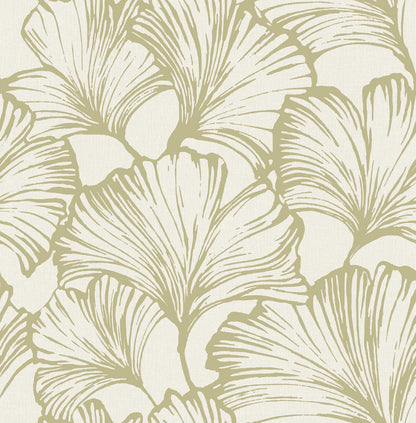 Drew & Jonathan Home Kyoto Leaf Wallpaper Sample - Moss