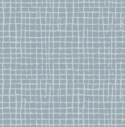 Drew & Jonathan Home Albin Gridline Wallpaper - Sky Blue