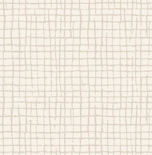 Drew & Jonathan Home Albin Gridline Wallpaper - Beige