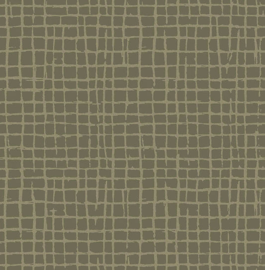 Drew & Jonathan Home Albin Gridline Wallpaper - Moss
