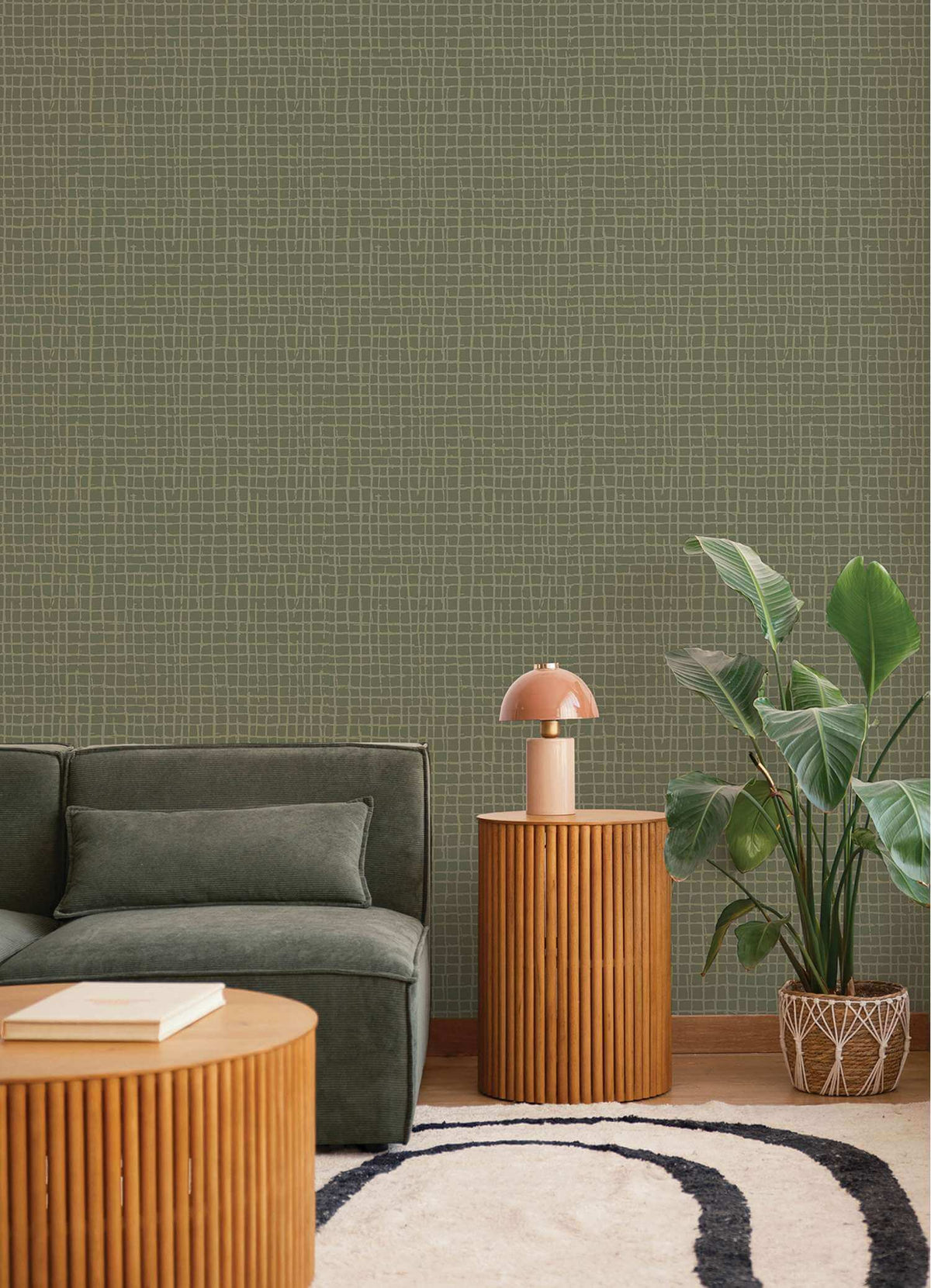 Drew & Jonathan Home Albin Wallpaper Sample - Moss