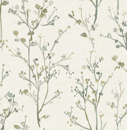 Drew & Jonathan Home Silverling Wallpaper Sample - Moss