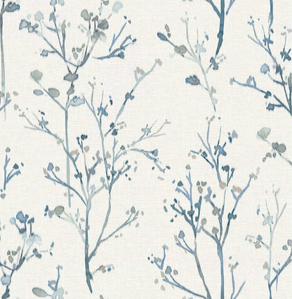Drew & Jonathan Home Silverling Wallpaper Sample - Blue