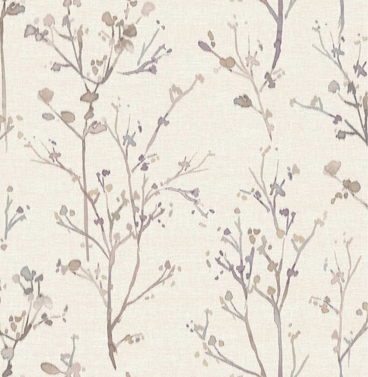 Drew & Jonathan Home Silverling Branches Wallpaper - Lavender