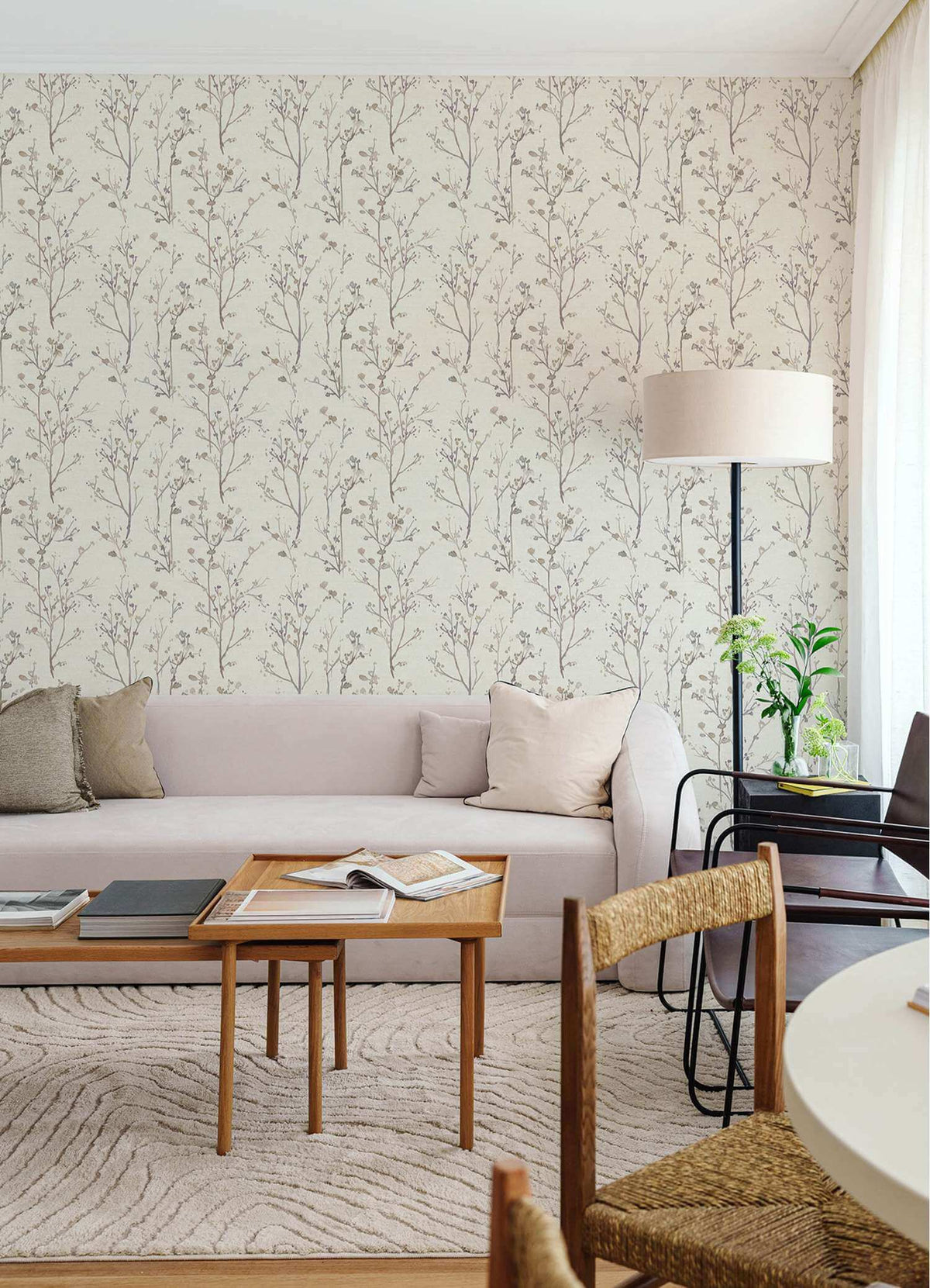Drew & Jonathan Home Silverling Wallpaper Sample - Lavender