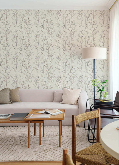 Drew & Jonathan Home Silverling Wallpaper Sample - Lavender