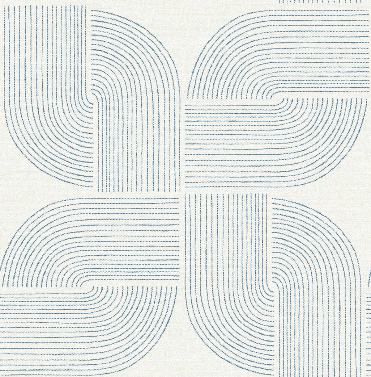 Drew & Jonathan Home Savoye Spiral Wallpaper - Dark Blue