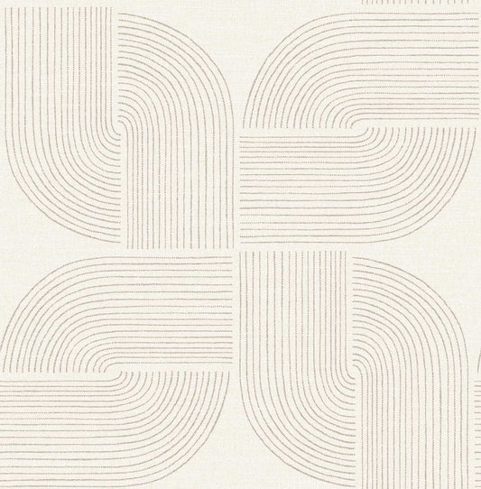 Drew & Jonathan Home Savoye Wallpaper Sample - Brown